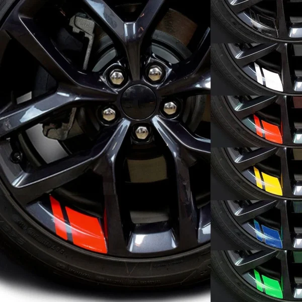 4PCS Car Wheel Hub Decorative Stickers Wheel Rim